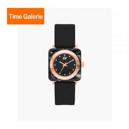 Skechers SR6207 Calabar Women's Square Three-Hand Silicone Watch